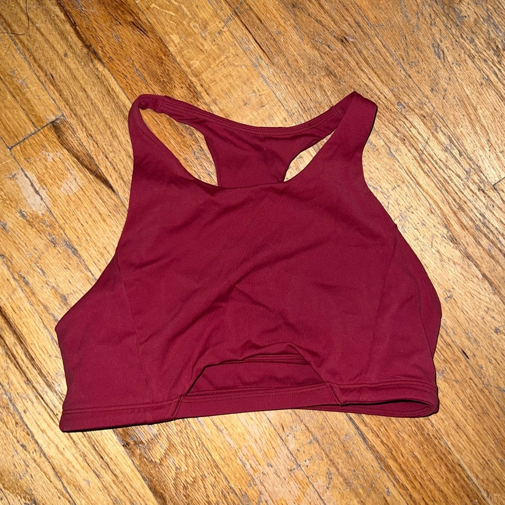 Alphalete Red High Neck Sports Bra